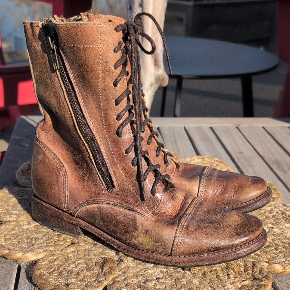 BED|STU Cobbler Series Rustic Brown Leather Boots 7